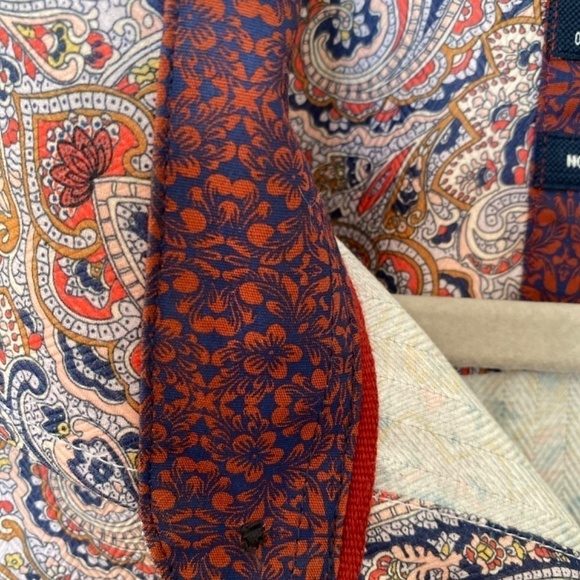 Daniel Hechter Paris Long Sleeve Button Down Shirt, Pink Orange Blue Paisley - Picture 12 of 13
